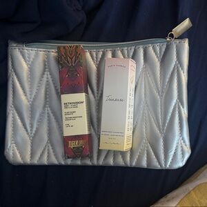 IPSY January 2026 Quilted Metallic Silver Cosmetic Clutch - Women’s NEW Bonus